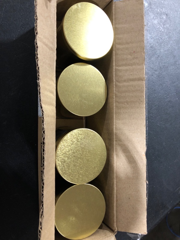 Photo 1 of 4oz Lidded Metal Jar Black Label Ginger Black Tea Candle - Threshold™
4 JARS