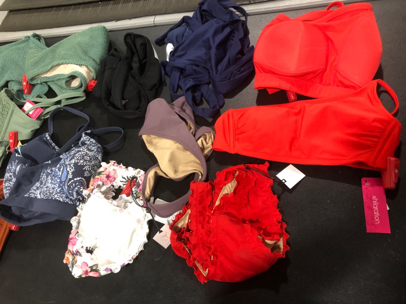 Photo 3 of BAG LOT!!ALL NEW BIKINIS TOPS & BOTTOMS ****NOT COMPLETE SETS**** THESE ARE ALL MISSING PCS, SIZES VARY (15PCS)