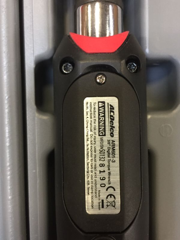 Photo 1 of ACDelco ARM601-3 3/8” (3.7 to 37 ft-lbs.) Digital Torque Wrench with Buzzer and LED Flash Notification – ISO 6789 Standards with Certificate of Calibration