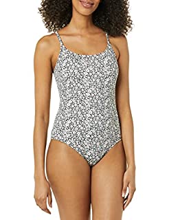 Photo 1 of Amazon Essentials Women's Thin Strap One-Piece Swimsuit, Multicolor, Ditsy Floral, Medium (B09FFWQYRN)
