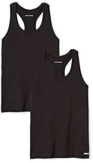 Photo 1 of Amazon Essentials Women's 2-Pack Tech Stretch Racerback Tank Top, Black, XX-Large (B0793CNYV7)
