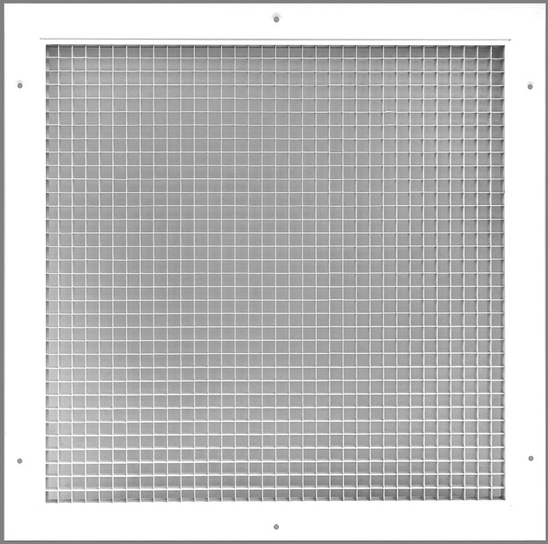 Photo 1 of 18" x 18" Cube Core Eggcrate Return Air Grille - Aluminum Rust Proof - HVAC Vent Duct Cover - White [Outer Dimensions: 19.75 X 19.75]
