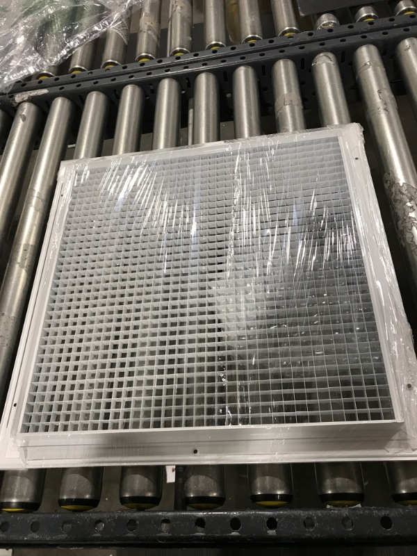 Photo 2 of 18" x 18" Cube Core Eggcrate Return Air Grille - Aluminum Rust Proof - HVAC Vent Duct Cover - White [Outer Dimensions: 19.75 X 19.75]
