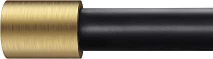 Photo 1 of BRIOFOX Curtain Rods for Windows 28 to 48 Inch,1 Inch Modern Window Curtain Rod with Brushed Gold End Cap Finials Drapery Rods
