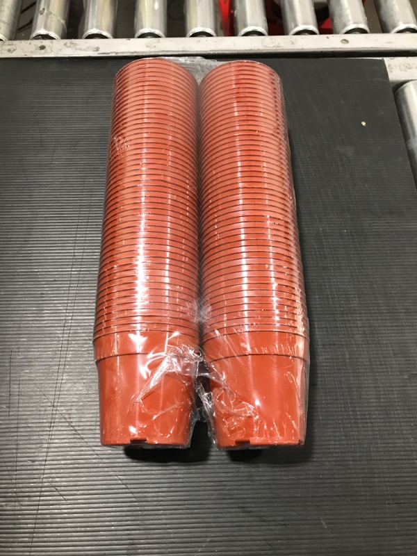 Photo 1 of 100 PLASTIC POTS FOR PLANTS, CUTTING AND SEEDLING, 4 INCH STANDARD 