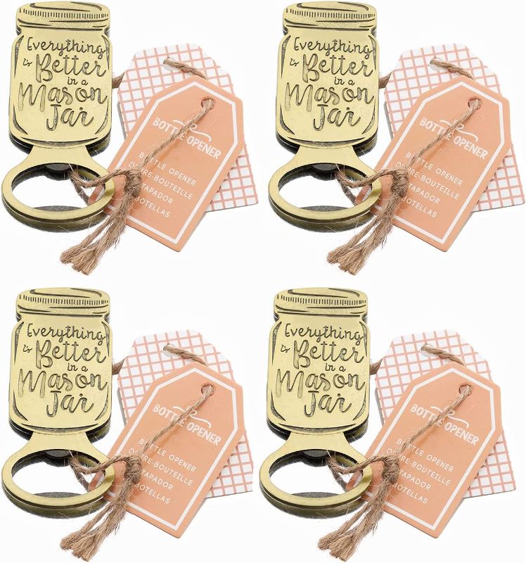 Photo 1 of 30PCS Mason Jar Bottle Openers for Wedding Favors?Creative Bridal Shower Party Gifts,Souvenirs,Decorations or Supplies for Guests 