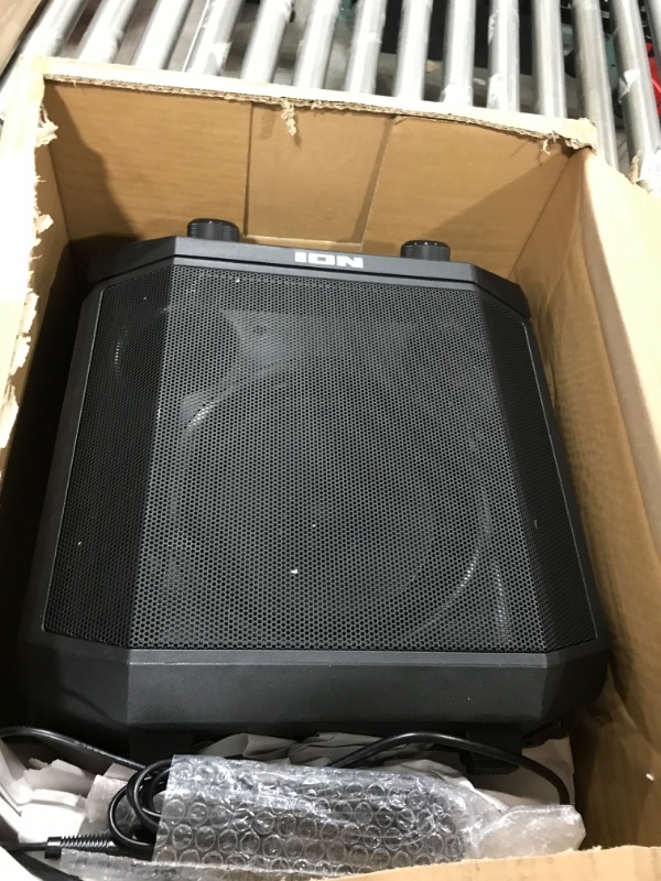 Photo 2 of ION Audio Block Rocker Plus - Portable Bluetooth Speaker 100W W/Battery, Karaoke Microphone, AM FM Radio, Wheels & Telescopic Handle and USB Charging
