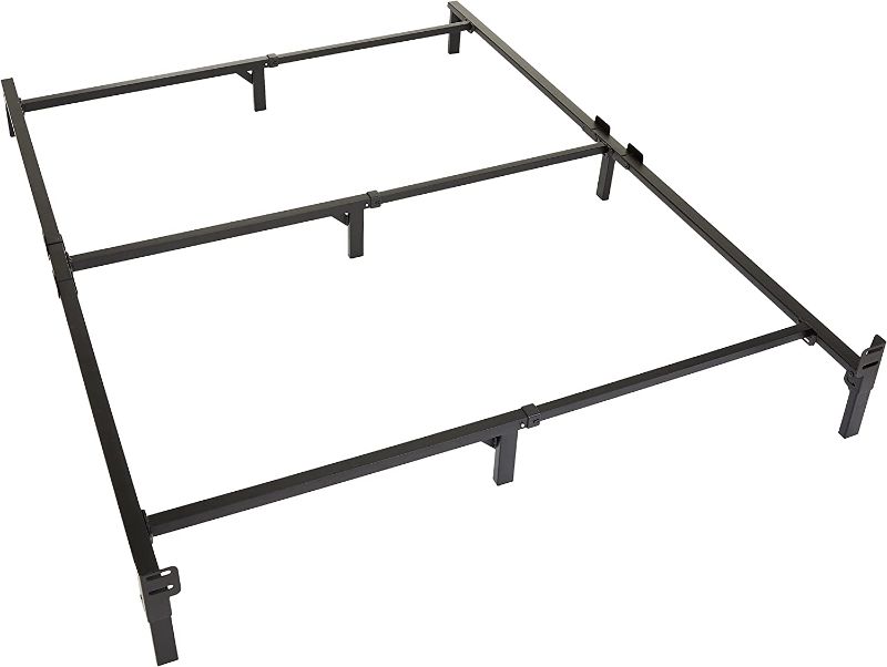 Photo 1 of Amazon Basics Metal Bed Frame, 9-Leg Base for Box Spring and Mattress - Queen, 79.5 x 60-Inches, Tool-Free Easy Assembly
