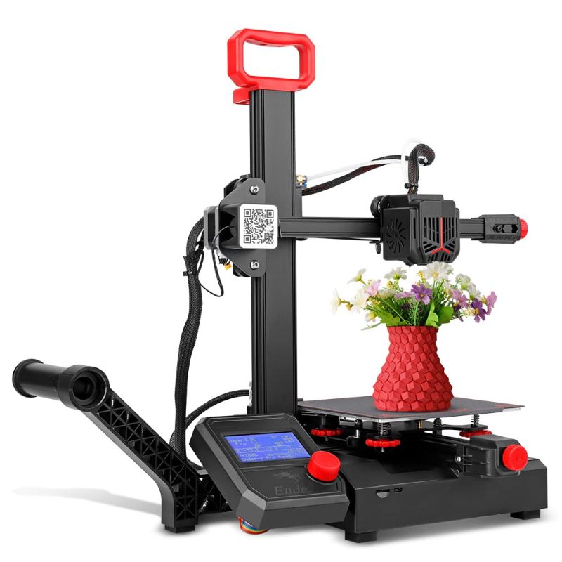 Photo 1 of Creality 3D Mini FDM 3D Printer Ender 2 Pro for Beginner Desktop Portable Quick Assembly Lightweight 32bit Silent Motherboard Cantilever Structure Built-in Power Resume Printing Function 6.5*6.5*7 in

