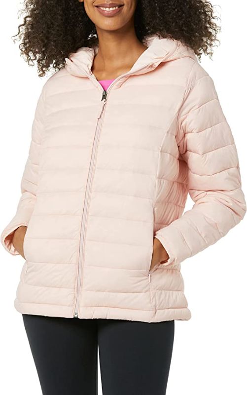 Photo 1 of Amazon Essentials Women's Lightweight Long-Sleeve Full-Zip Water-Resistant Packable Hooded Puffer Jacket- XS
