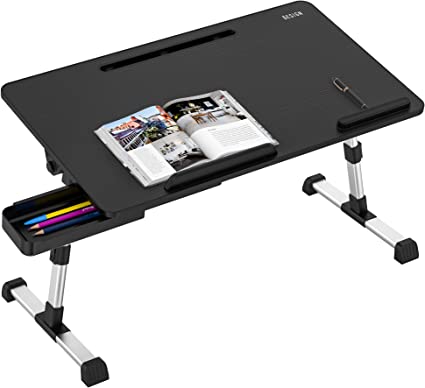 Photo 1 of Besign LT06 Pro Adjustable Latop Table [Large Size], Portable Standing Bed Desk, Foldable Sofa Breakfast Tray, Notebook Computer Stand for Reading and Writing, Black
