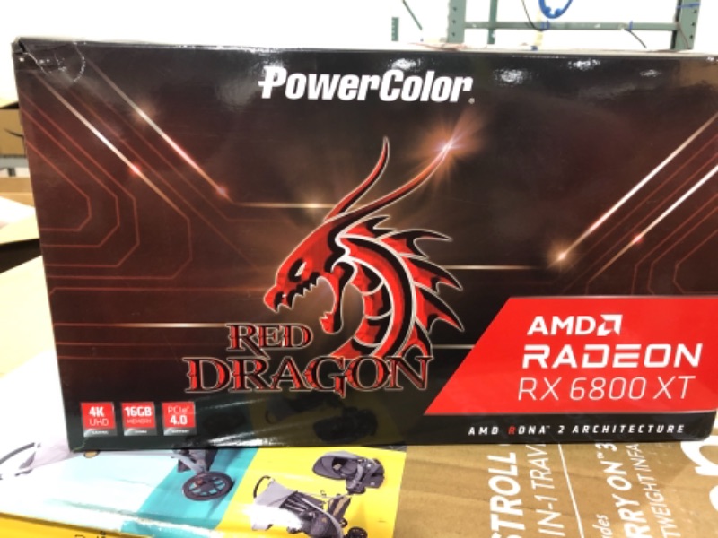 Photo 2 of PowerColor Red Dragon AMD Radeon™ RX 6800 XT Gaming Graphics Card with 16GB GDDR6 Memory, Powered by AMD RDNA™ 2, Raytracing, PCI Express 4.0, HDMI 2.1, AMD Infinity Cache
