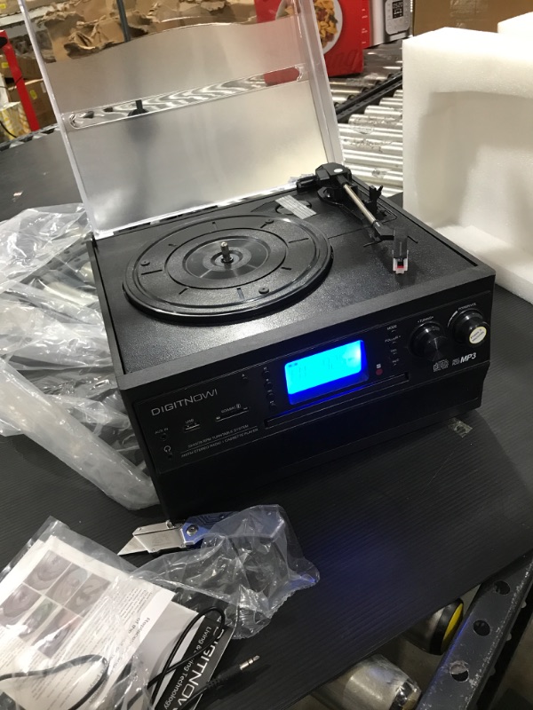 Photo 1 of DIGITNOW Bluetooth Record Player Turntable with Stereo Speaker, LP Vinyl to MP3 Converter with CD, Cassette, Radio, Aux in and USB/SD Encoding, Remote Control, Audio Music Player Built in Amplifier