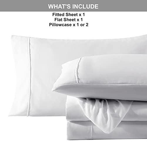 Photo 1 of AEROSOFT Queen Sheet Set White - 1800 Ultra-Soft Microfiber Queen BedSheets with Deep Pocket Bedding Sheets & Pillowcases (Queen, White)
