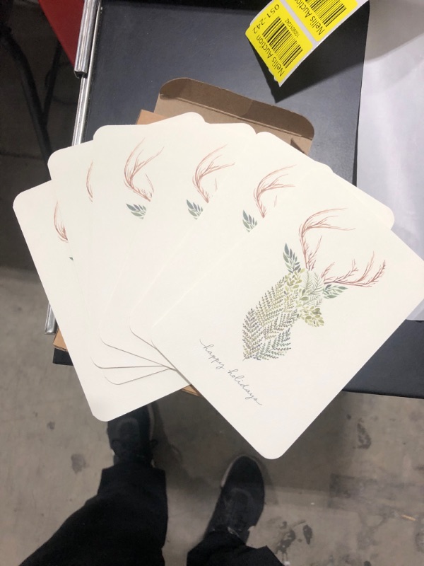 Photo 2 of Hallmark Boxed Holiday Cards, Greenery Deer (16 Cards and 17 Envelopes)