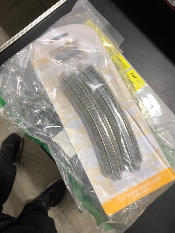 Photo 2 of Bachmann Trains - Snap-Fit E-Z TRACK 11.25” RADIUS CURVED TRACK (6/card) - NICKEL SILVER Rail With Grey Roadbed - N Scale, 8