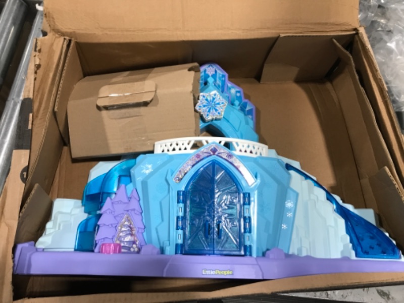 Photo 2 of Disney Frozen Toys, Fisher-Price Little People Toddler Playset With Elsa & Olaf Toys Lights & Music, Elsa's Ice Palace, Frustration-Free Packaging SIOC/FFP