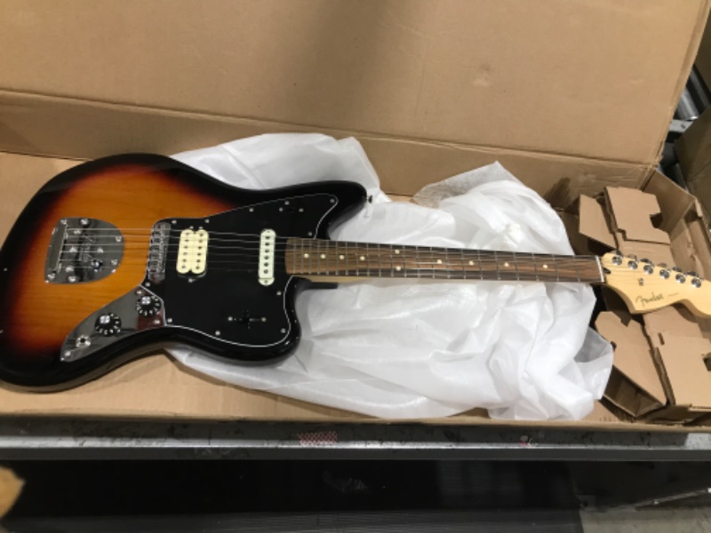 Photo 2 of Fender Player Jaguar Electric Guitar - Pau Ferro Fingerboard - 3 Color Sunburst Right Jaguar 3-Color Sunburst