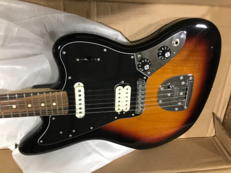 Photo 4 of Fender Player Jaguar Electric Guitar - Pau Ferro Fingerboard - 3 Color Sunburst Right Jaguar 3-Color Sunburst