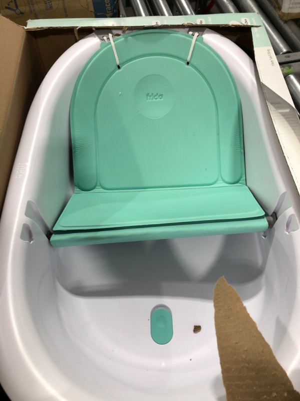 Photo 2 of 4-in-1 Grow-with-Me Bath Tub by Frida Baby Transforms Infant Bathtub to Toddler Bath Seat with Backrest for Assisted Sitting in Tub