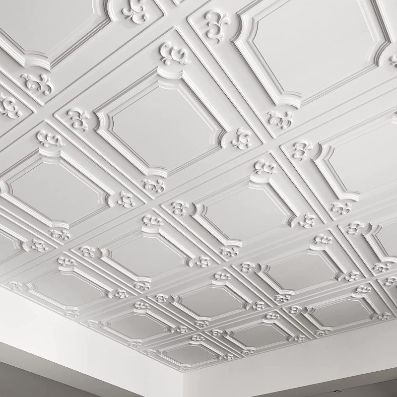 Photo 1 of Art3d Drop Ceiling Tiles 24x24 in White