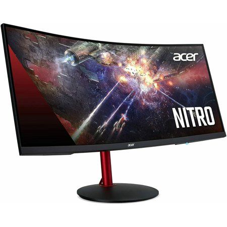 Photo 1 of (MISSING ITEMS/UNABLE TO TEST) Acer Nitro XZ342CK Pbmiiphx 34" 1500R Curved WQHD (3440 X 1440) VA Gaming Monitor with AMD Radeon FREESYNC, VESA Certified DisplayHDR400, 95% SRGB, 14
