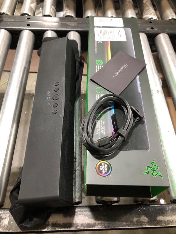 Photo 2 of Razer Leviathan V2 X: PC Soundbar with Full-Range Drivers - Compact Design - Chroma RGB - USB Type C Power and Audio Delivery - Bluetooth 5.0 - for PC,-Laptop, Smartphones, Tablets & Nintendo Switch
