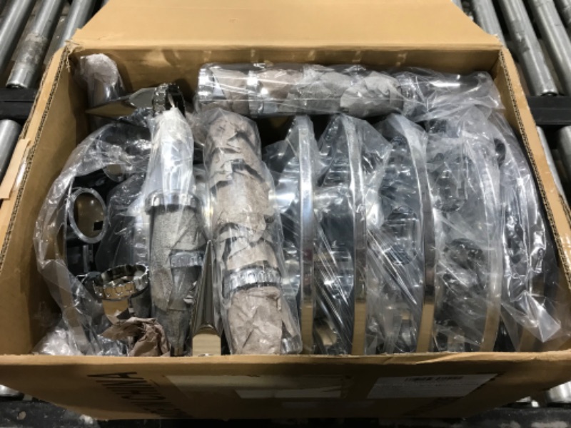 Photo 1 of KASONG Chrome ABS 33 mm Thread-On Spiked Axle Cover Combo Kit with Removable Hub Caps and Lug Nut Covers for Semi Truck