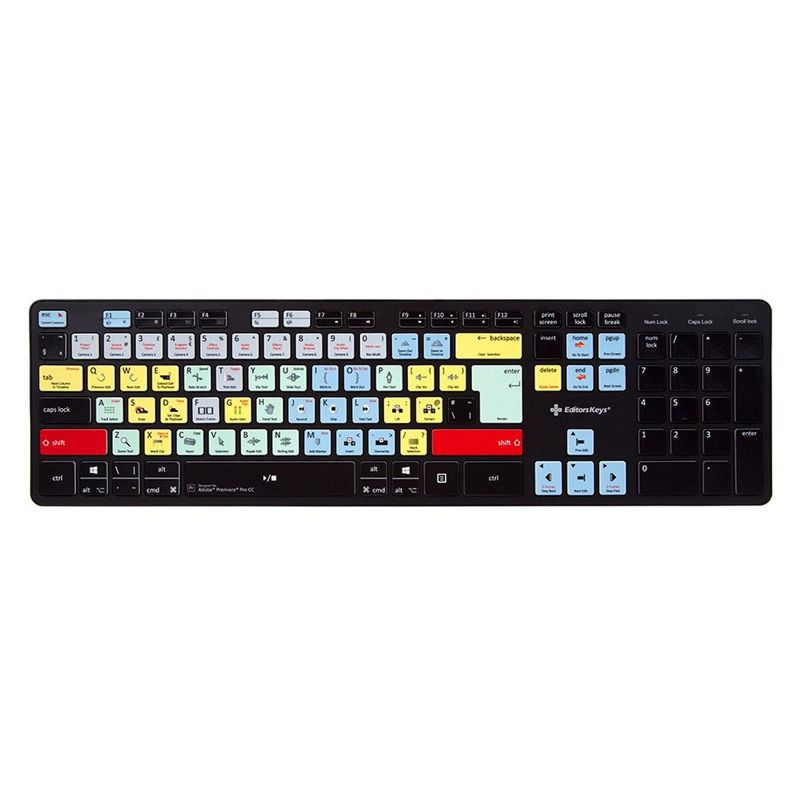 Photo 1 of Editors Keys Adobe Premiere Pro CC | Slimline Keyboard for PC Mac
