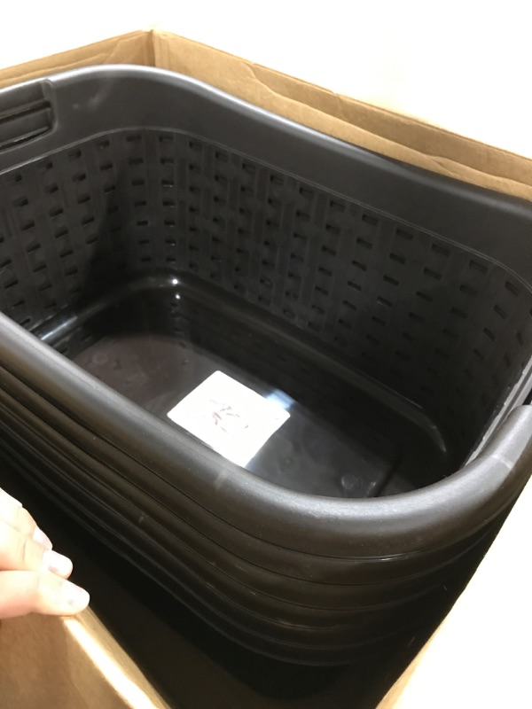 Photo 1 of 6 PACK - Sterilite 12756P06 Weave Laundry Basket