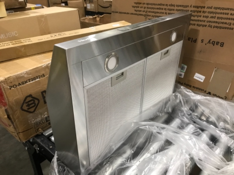 Photo 1 of 30 Inch Under Cabinet Range Hood with 900-CFM, 4 Speed Gesture Sensing&Touch Control Panel, Stainless Steel Kitchen Vent
