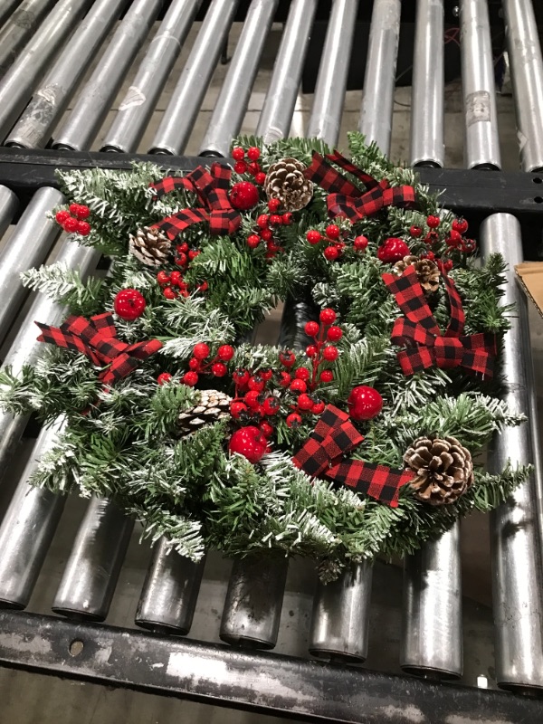 Photo 1 of  front door wreath - size 16 x 16 inches 