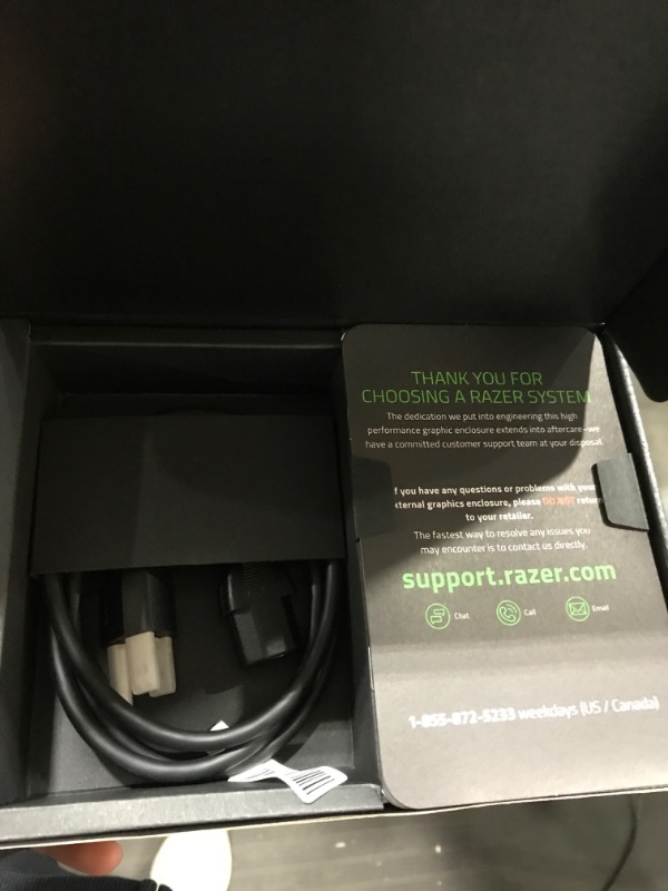 Photo 1 of Razer Core X Chroma Aluminum External GPU Enclosure (eGPU): Compatible with Windows & MacOS Thunderbolt 3 Laptops, NVIDIA /AMD PCIe Support, 700W PSU, 4x USB 3.1, 1x Gbit Ethernet, Chroma RGB, Black Classic Black Core X Chroma eGPU