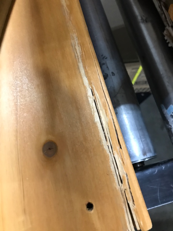 Photo 3 of cracked - wood - major damage - Kidkraft Appleton Wooden Swing Set / Playset - Dimensions: H 95 in, W 108 in, D 123 in
