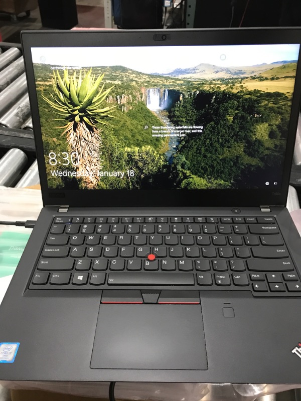 Photo 2 of Lenovo ThinkPad T480s Laptop, 14 IPS FHD (1920x1080) Matte Display, Intel Core i7-8650U 4.20 GHz, 24GB RAM, 512GB SSD, Fingerprint Reader, Supported Windows 10 Pro, Black Color, Renewed
