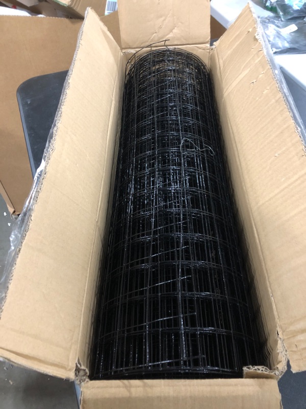 Photo 2 of 24'' x 50' 1.5inch Hardware Cloth 16 Gauge Black Vinyl Coated Welded Fence Mesh for Home and Garden Fence and Home Improvement Project 