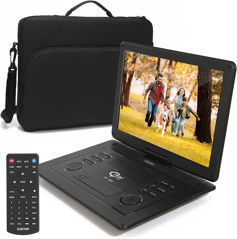 Photo 1 of 17.9" Portable DVD Player with 15.6" Large HD Screen,Support AV-in/Out and Multiple Disc Formats ,High Volume Speaker,with Extra Carrying Bag,Black