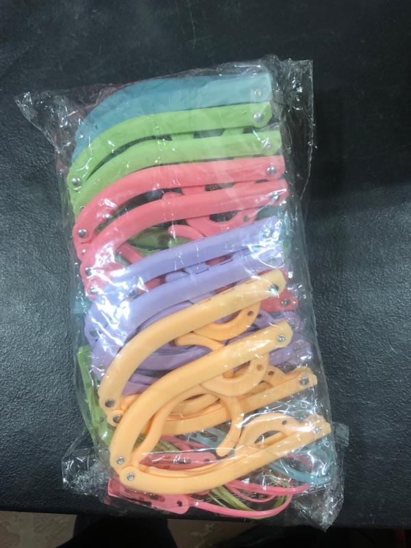 Photo 2 of 20 Pcs Travel Hangers with Clips- Portable Folding Clothes Hangers Travel Accessories Foldable Clothes Drying Rack for Travel