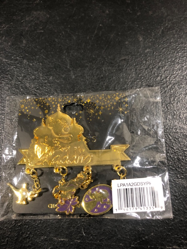Photo 1 of Aladdin Castle Charm Lapel Pin features a gild