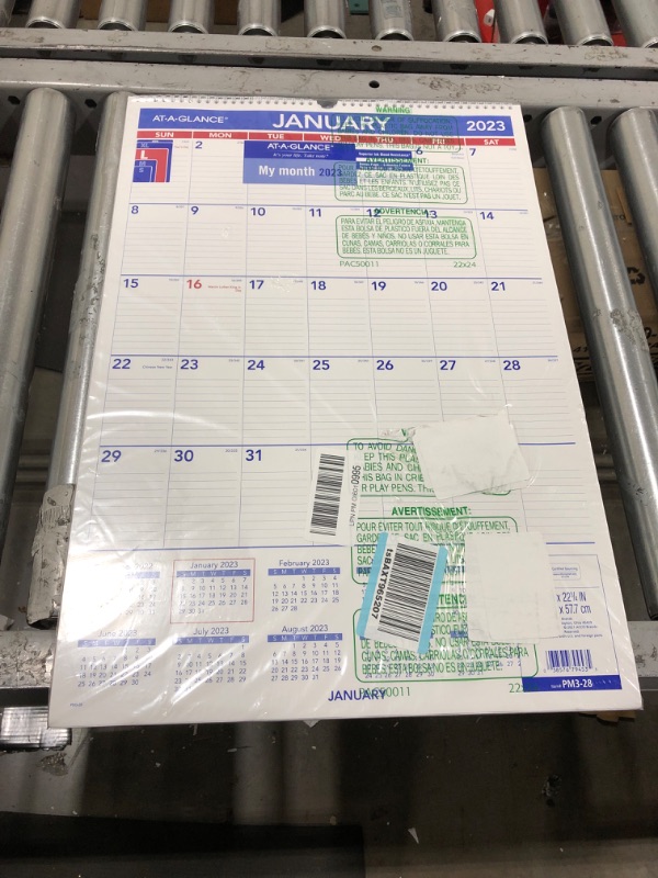 Photo 2 of AT-A-GLANCE 2023 Wall Calendar, 15-1/2" x 22-3/4", Large, Spiral Bound, Monthly (PM328) Large 2023 New Edition Calendar