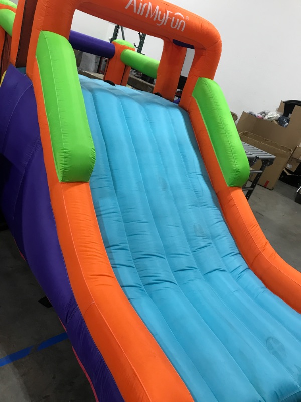 Photo 2 of AirMyFun Bounce House,Bouncing Slide,Jumping Slide House,Climbing Bouncy House,Castle Bounce House with Long Slide,with Air Blower for Kids Indoor and Outdoor Party
