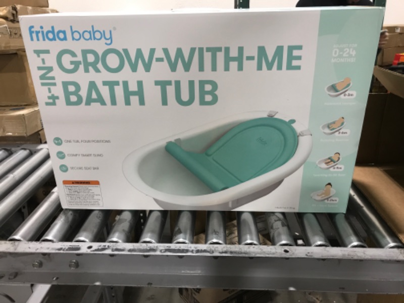 Photo 3 of 4-in-1 Grow-with-Me Bath Tub by Frida Baby Transforms Infant Bathtub to Toddler Bath Seat with Backrest for Assisted Sitting in Tub