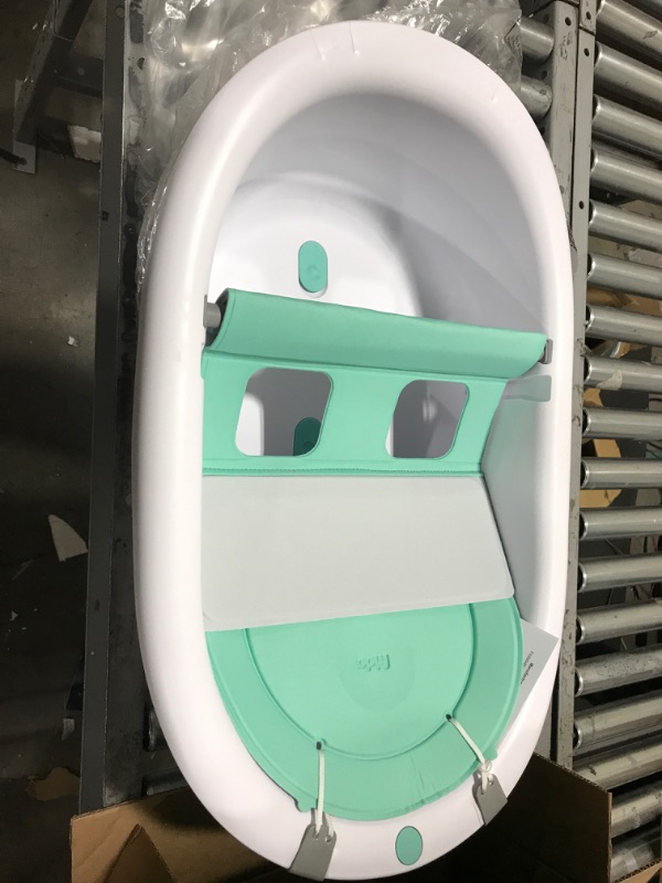 Photo 2 of 4-in-1 Grow-with-Me Bath Tub by Frida Baby Transforms Infant Bathtub to Toddler Bath Seat with Backrest for Assisted Sitting in Tub