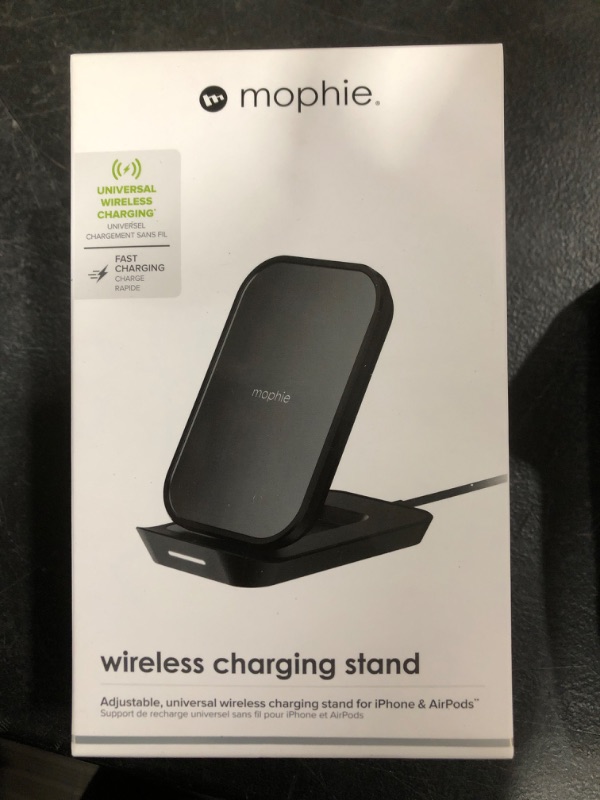 Photo 2 of mophie Universal Wireless Multi Coil Charge Stand for Apple iPhone Xs Max, iPhone Xs, iPhone XR, iPhone X, iPhone 8 Plus, iPhone 8, Qi-Enabled Devices - Black