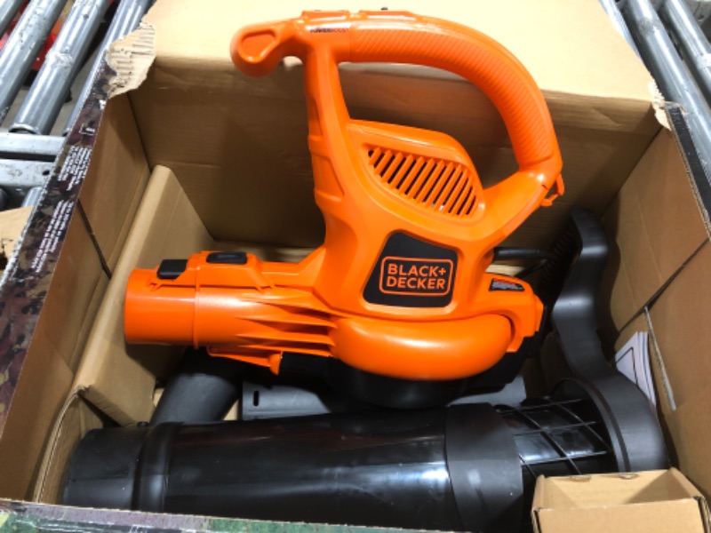 Photo 2 of BLACK+DECKER 3-in-1 Electric Leaf Blower, Leaf Vacuum, Mulcher (BEBL7000)