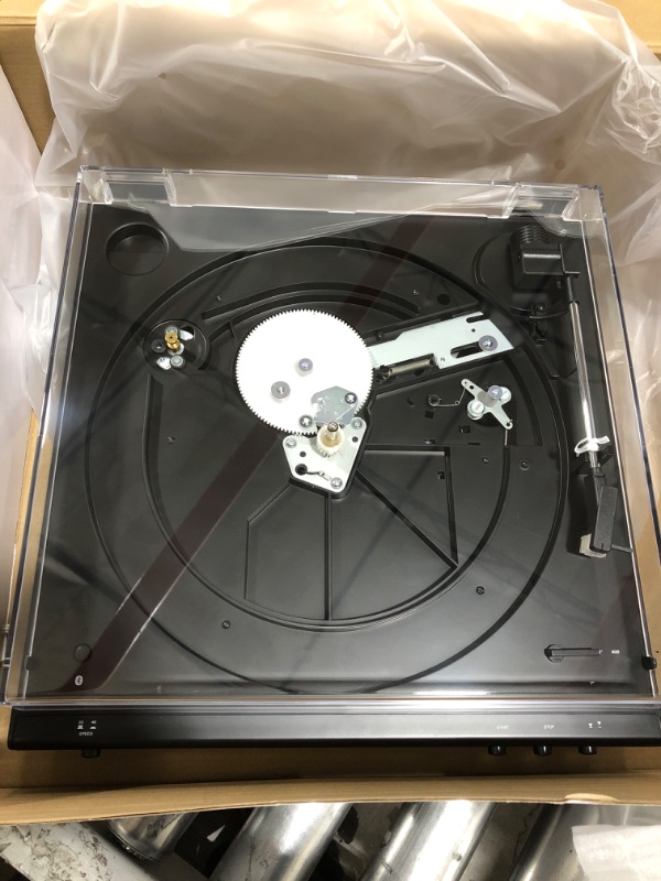 Photo 1 of Audio-Technica AT-LP60XBT-BK Fully Automatic Bluetooth Belt-Drive Stereo Turntable, Black, Hi-Fi, 2 Speed, Dust Cover, Anti-Resonance, Die-cast Aluminum Platter Black Wireless Turntable