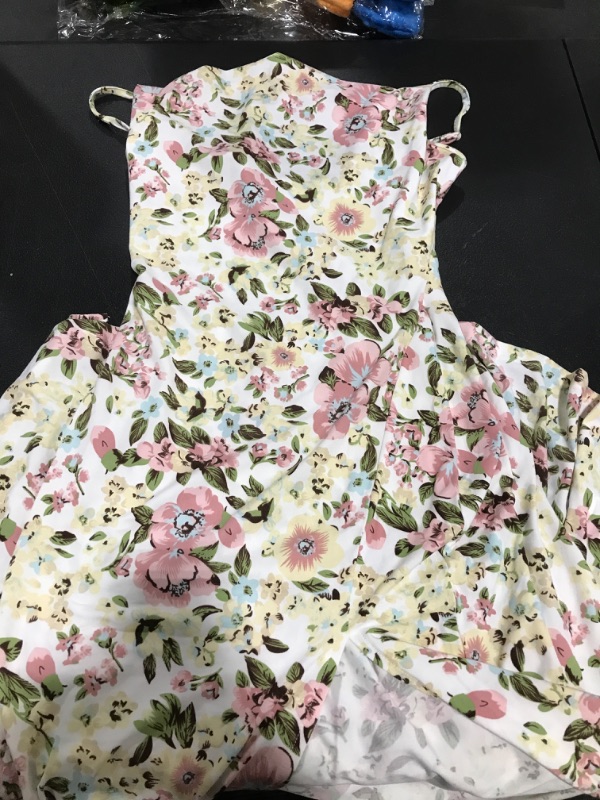 Photo 1 of  Women's Floral Print Sleeveless Dress Small 