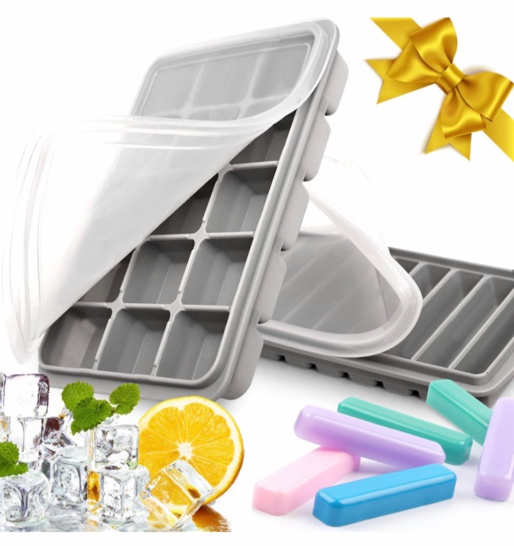 Photo 1 of 2 PACK ICE CUBE TRAYS WITH LID