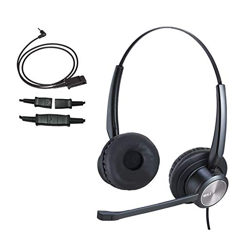 Photo 1 of 2.5mm Headset with Microphone Noise Cancelling Corded Call Center Telephone Headset for Office Phone