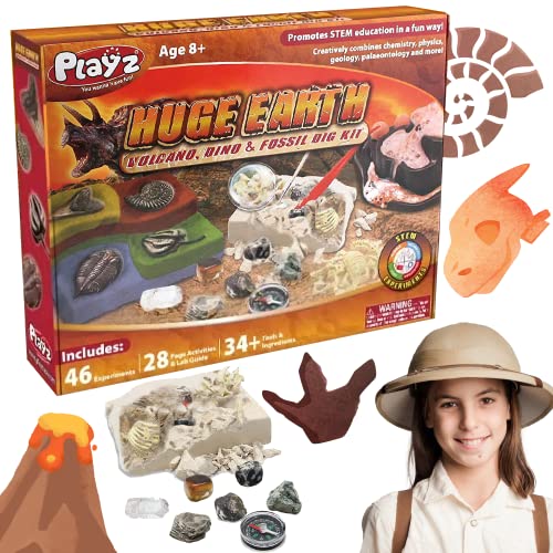 Photo 1 of  Huge Earth Volcano, Dinosaur & Fossil Dig Kit - Stem Science Kit for Kids